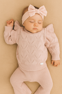 Frill Flare Chunky Set Dusty Pink