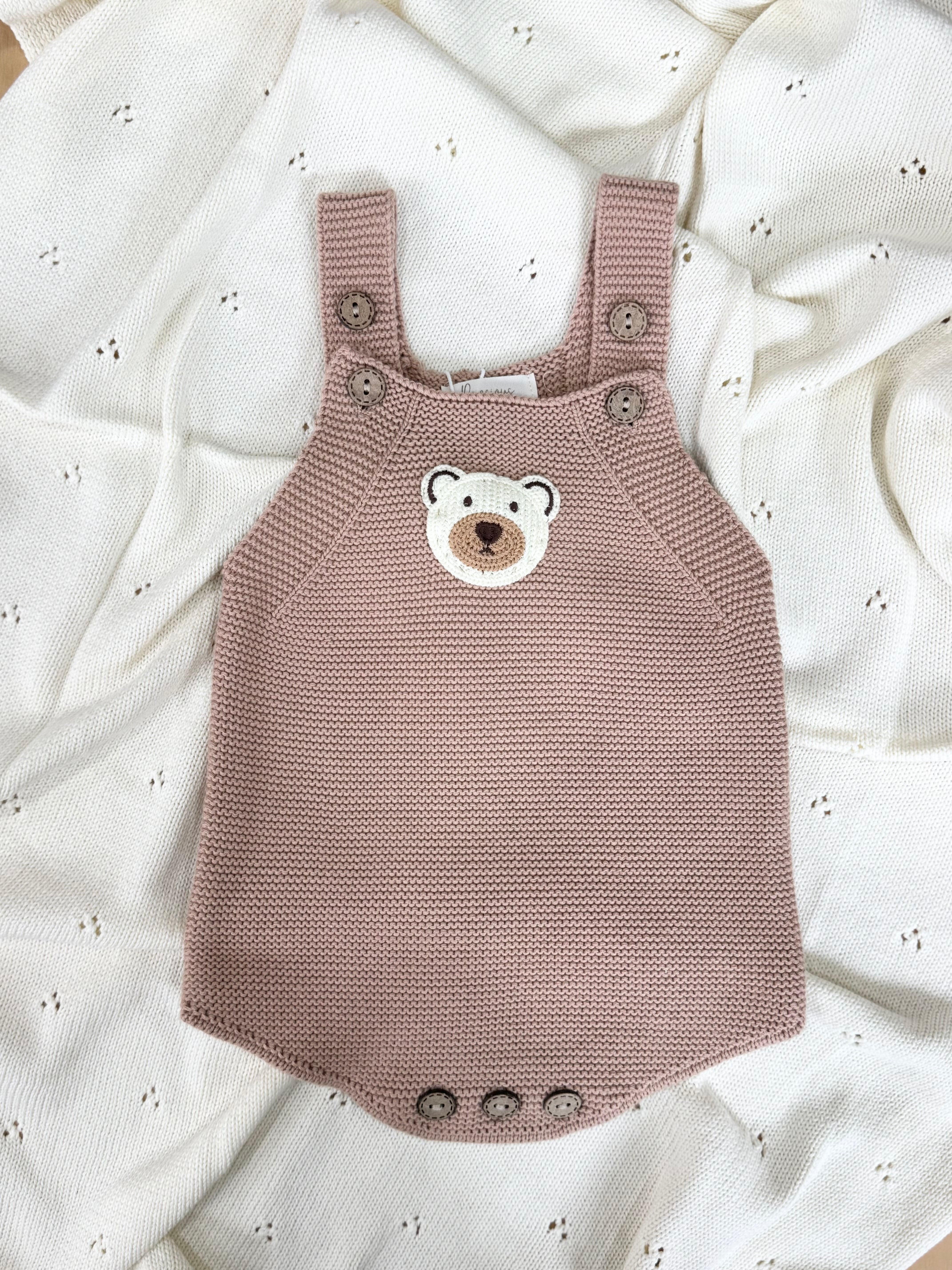 Bear Crochet Romper - Handmade
