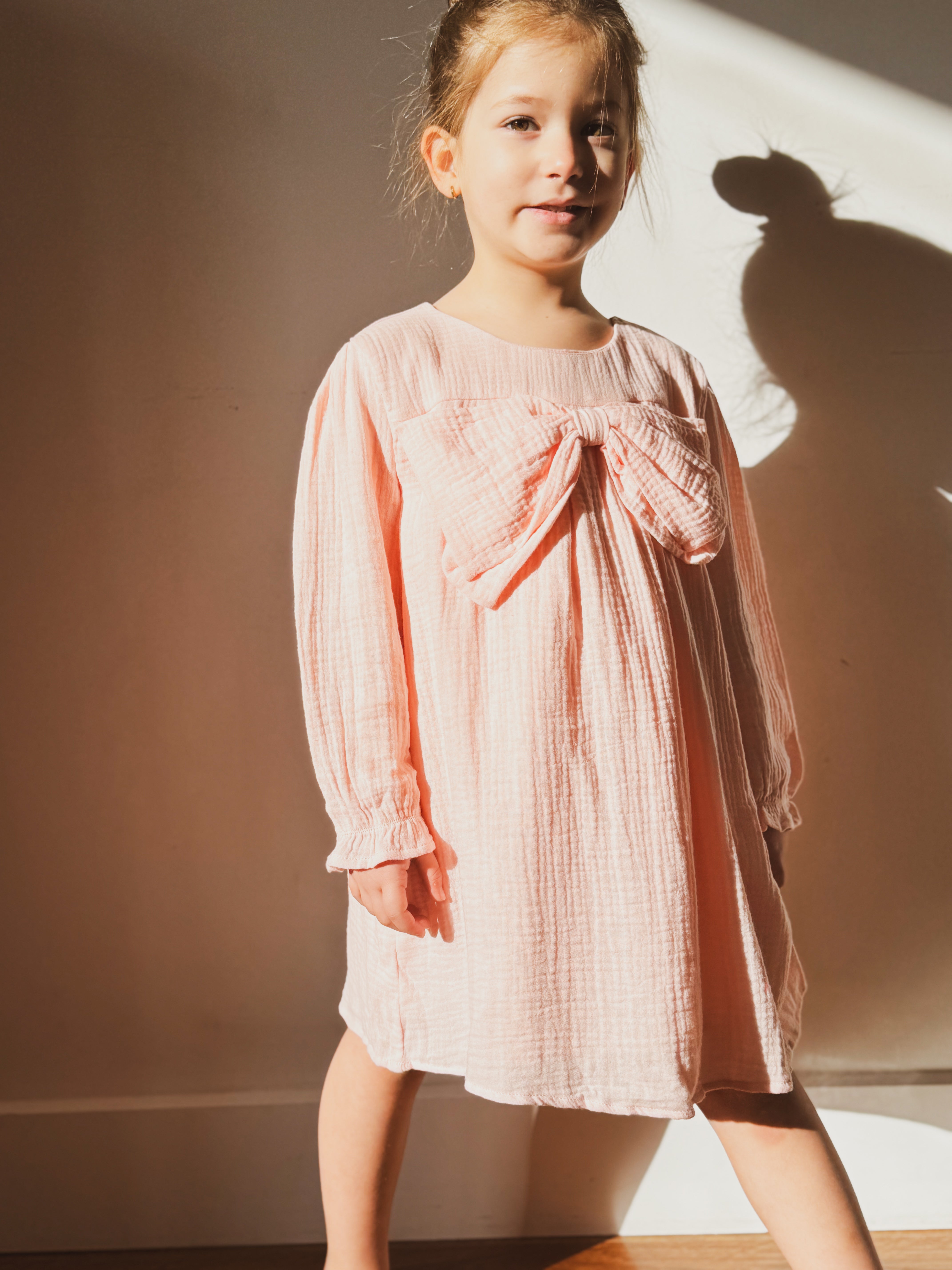 Belle Bow Dress - Pink
