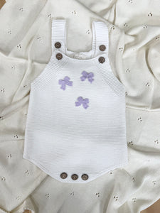 Bow Crochet Romper - Handmade