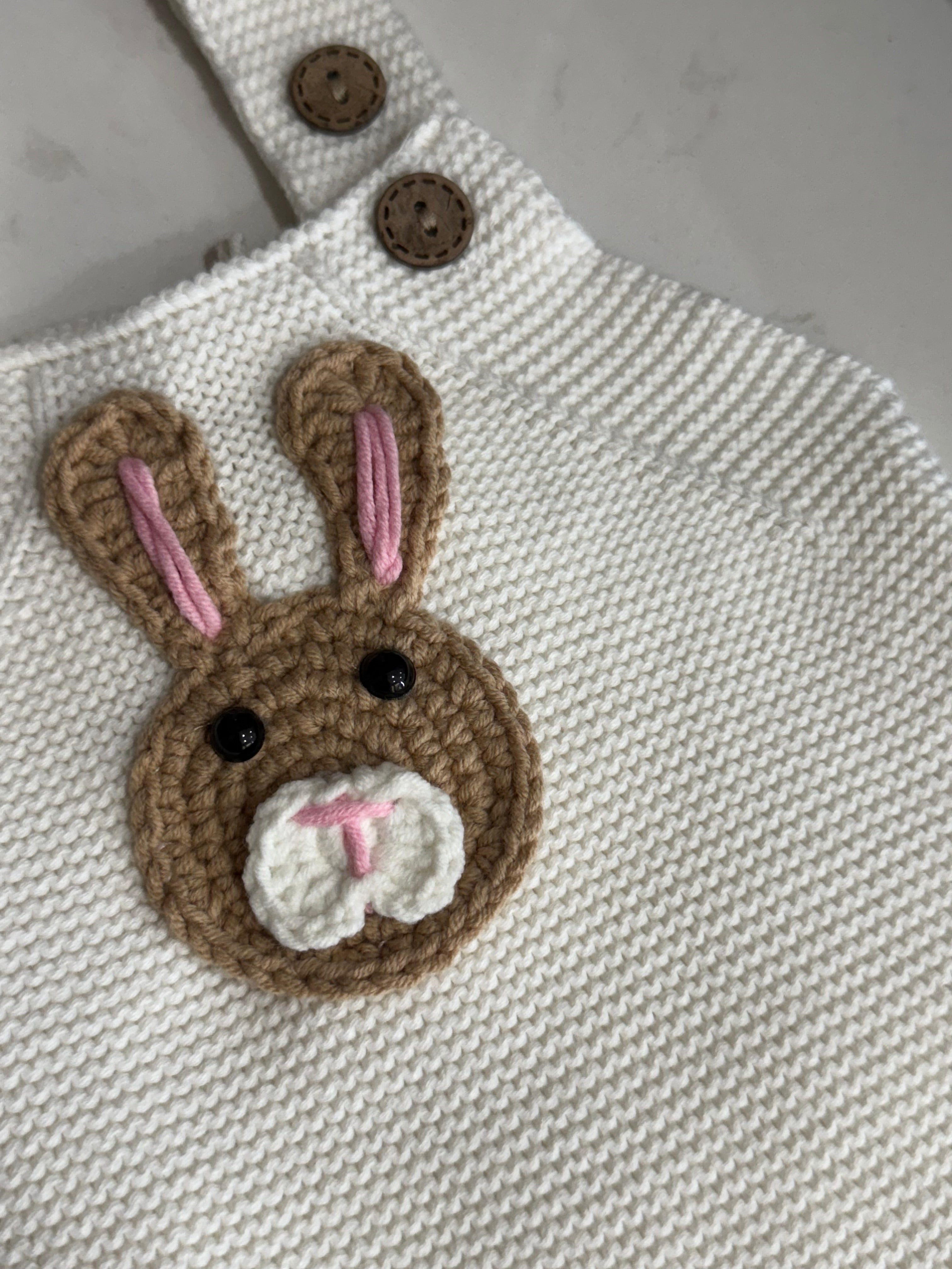 Bunny Crochet Romper - Handmade