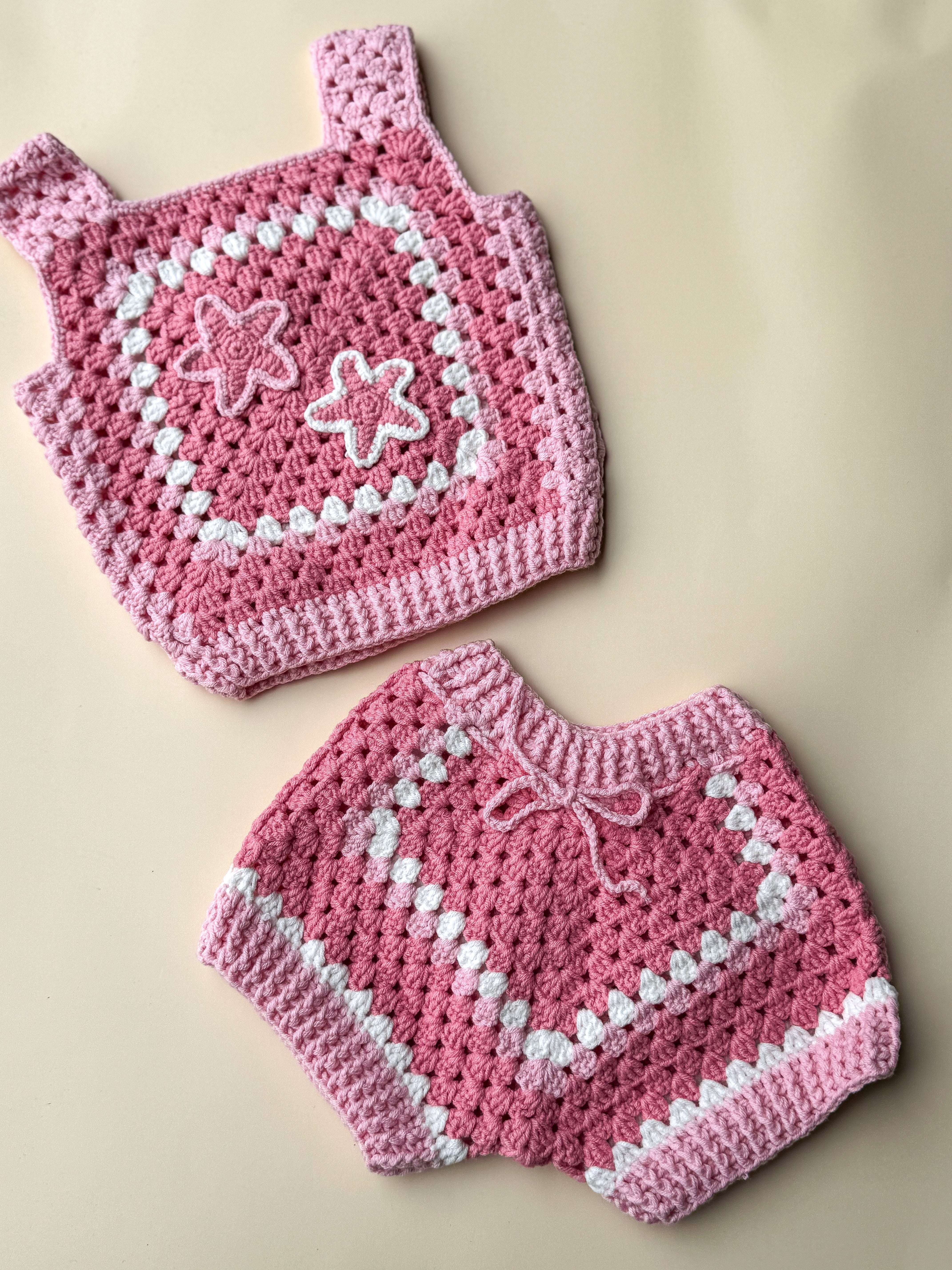 Pink Picnic Crochet Set
