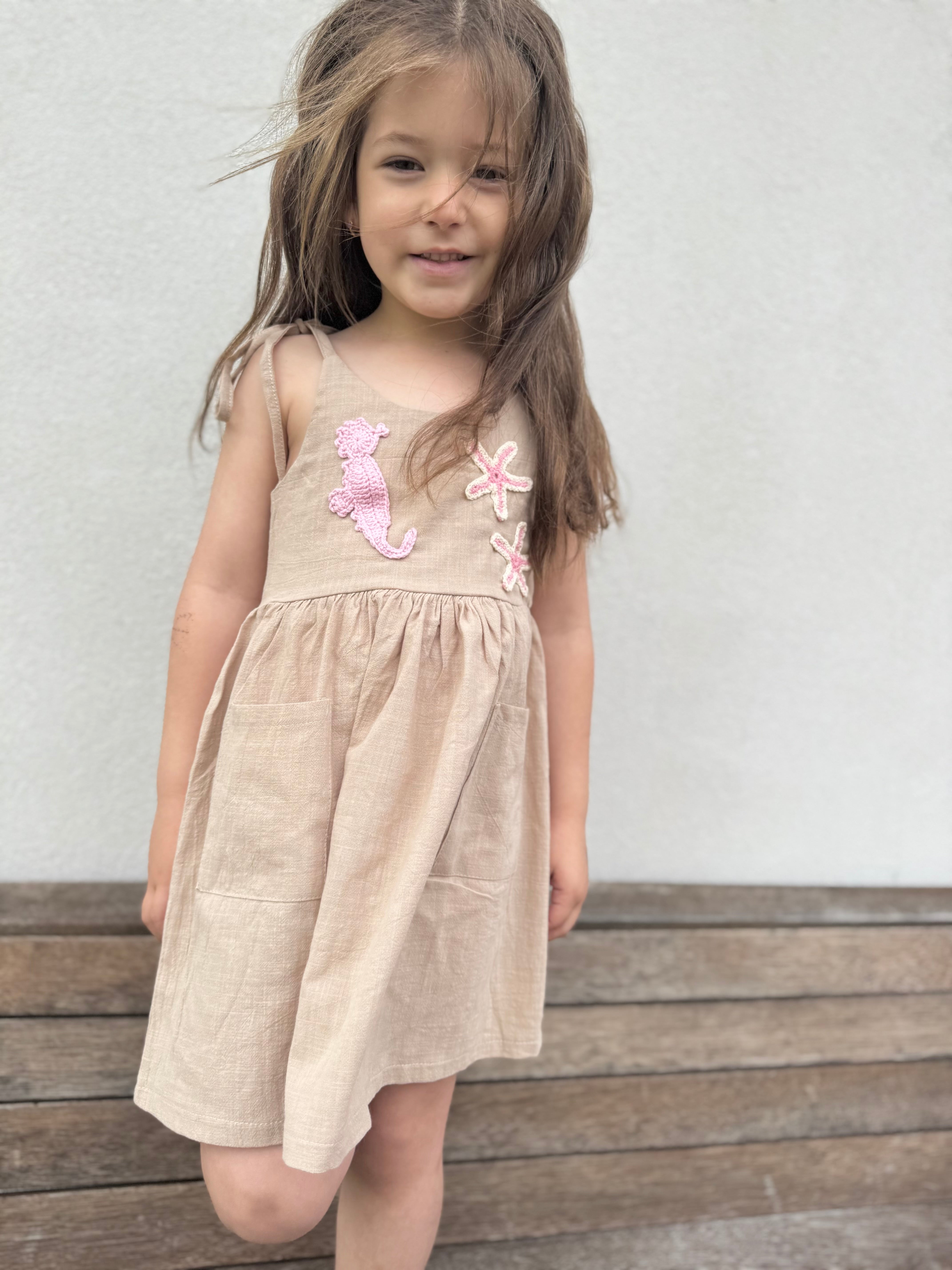 Seahorse Tie Crochet Dress