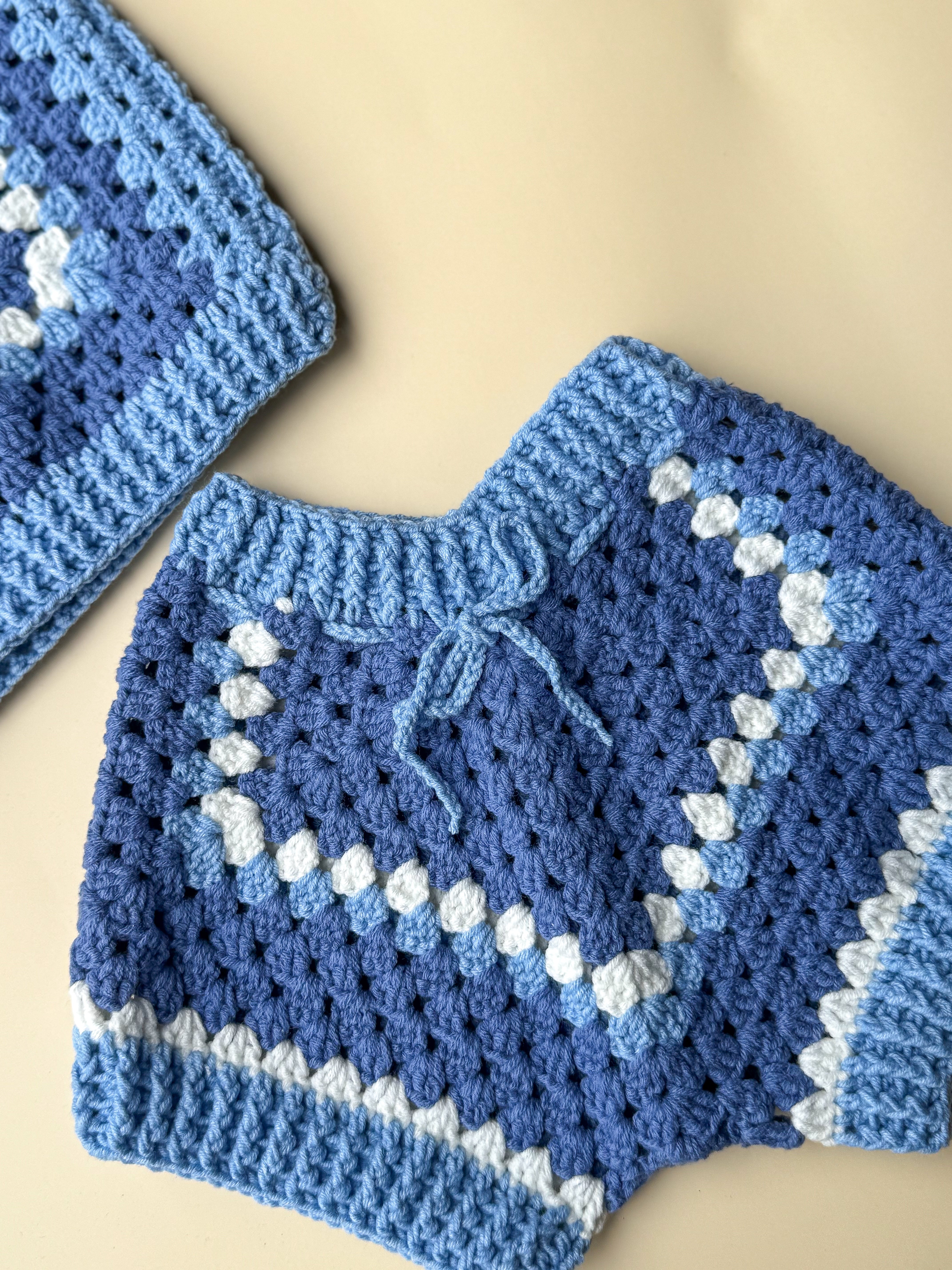 Blue Picnic Crochet Set