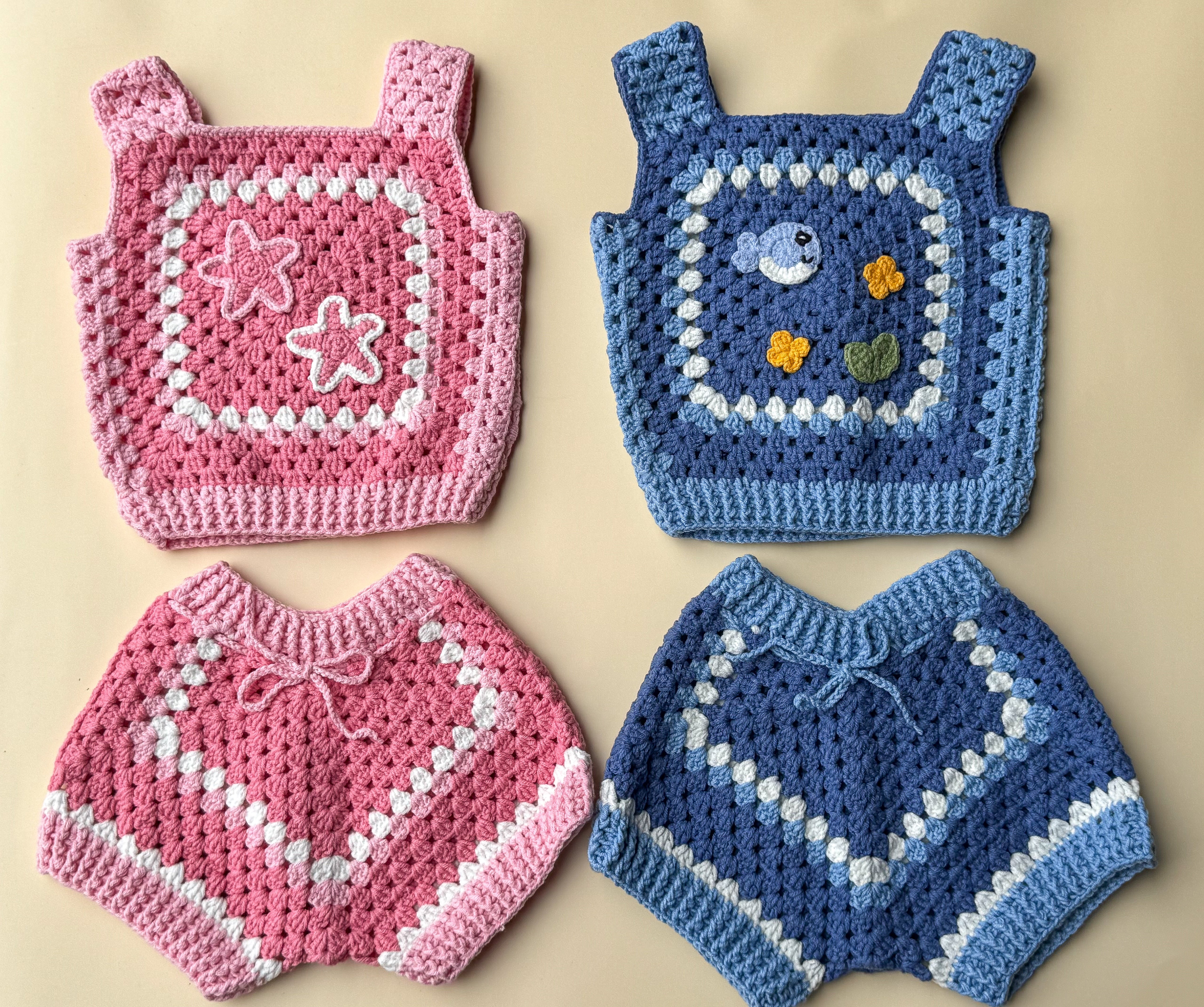 Pink Picnic Crochet Set