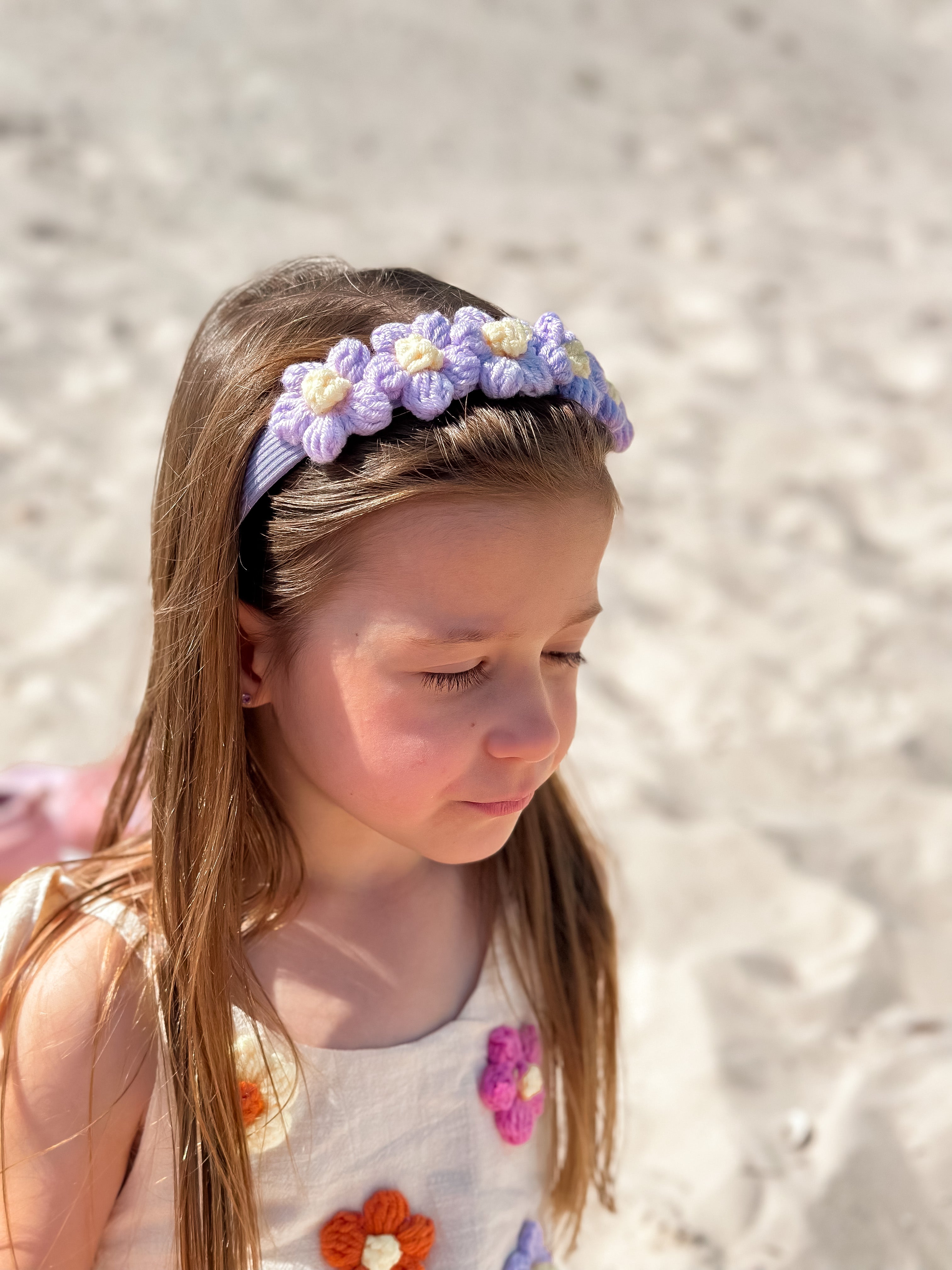 Flower Crown Headband Crochet - Handmade