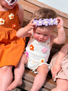 Flower Crown Headband Crochet - Handmade