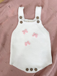 Bow Crochet Romper - Handmade