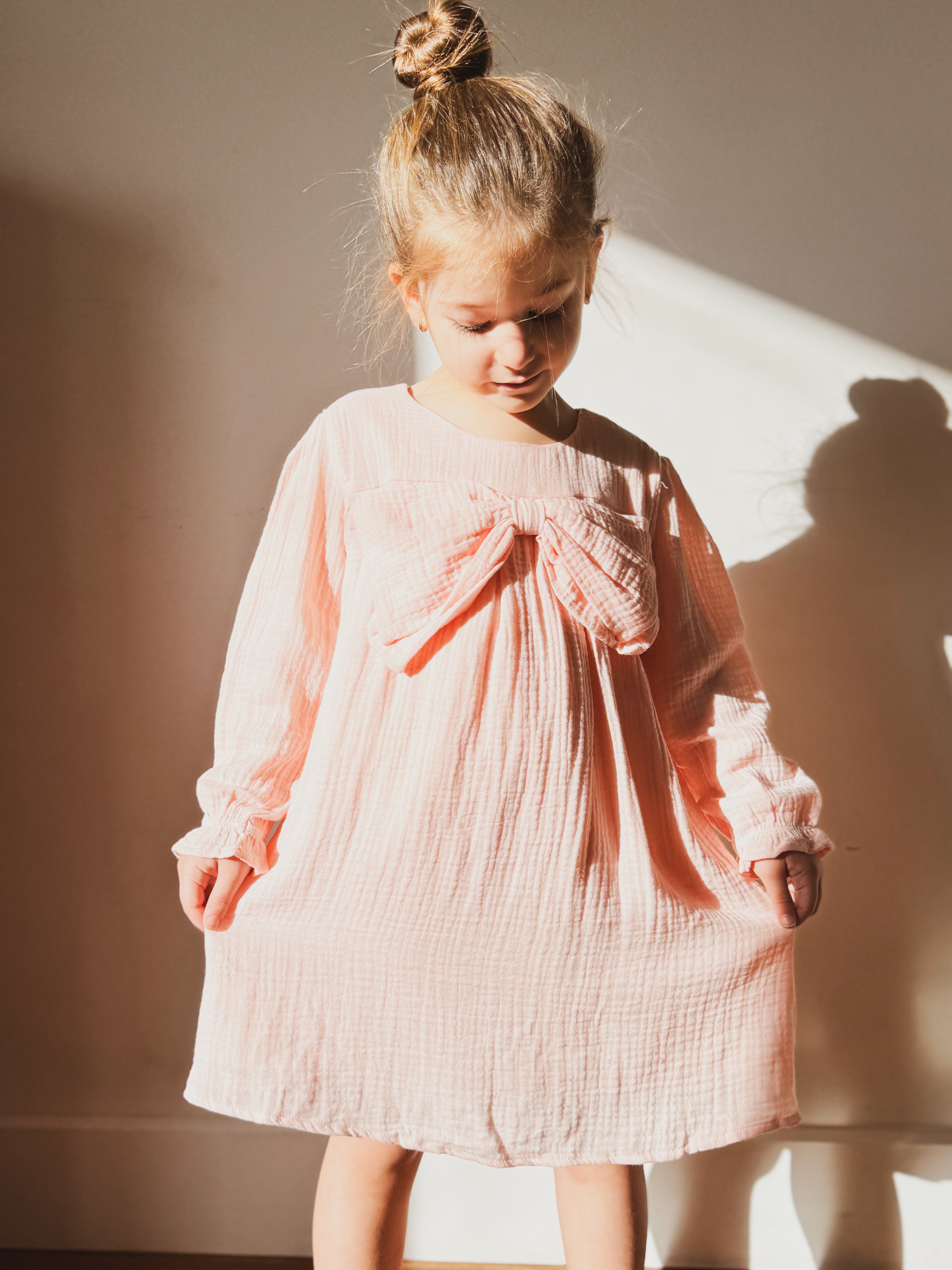 Belle Bow Dress - Pink