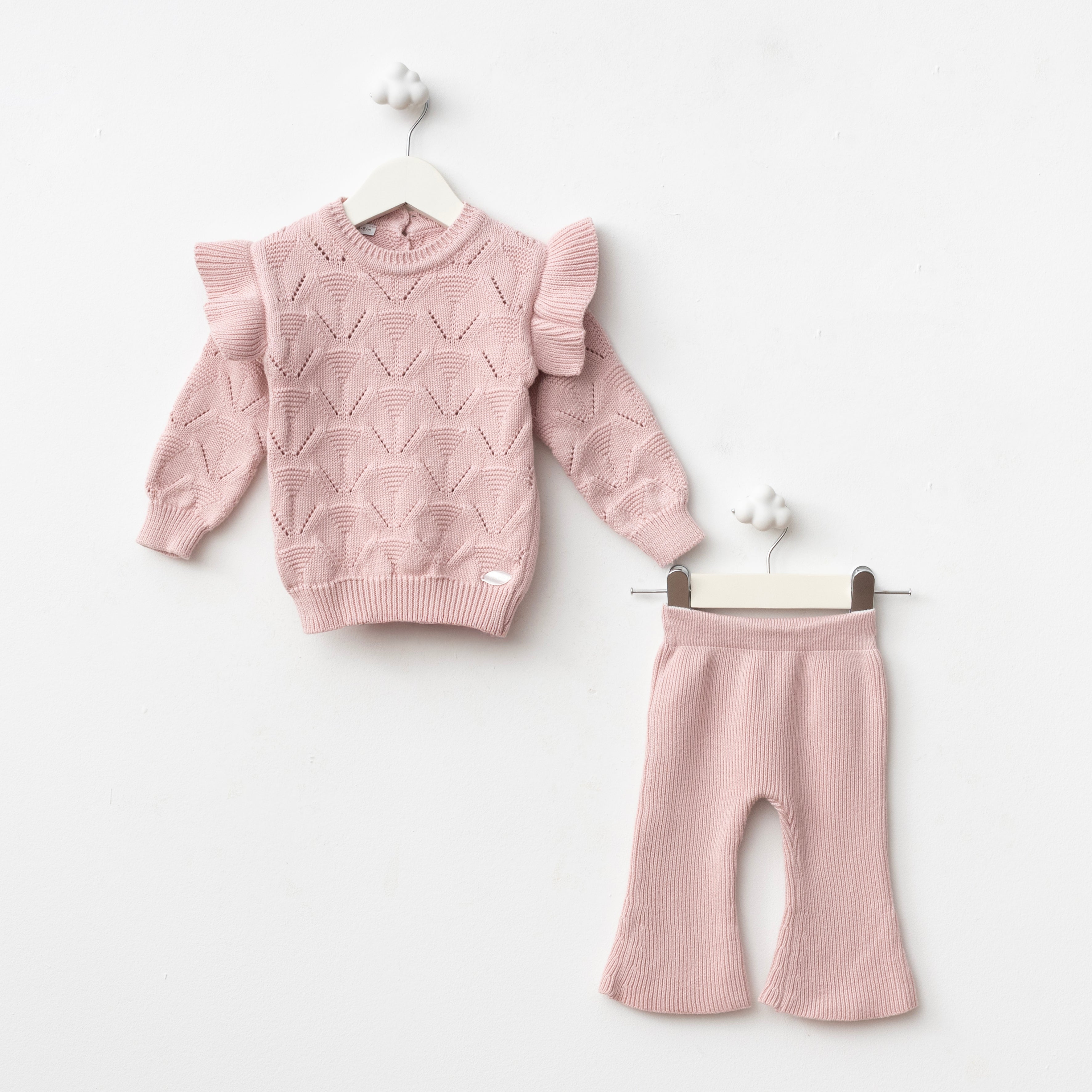 Frill Flare Chunky Set Dusty Pink