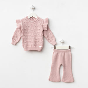 Frill Flare Chunky Set Dusty Pink