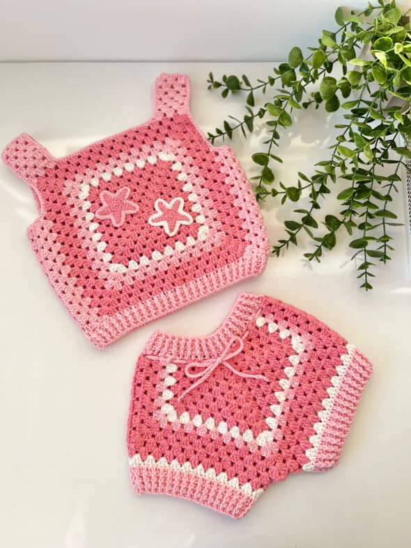 Pink Picnic Crochet Set