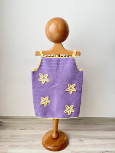 Purple Yellow Starfish Handmade Dress - PreOrder