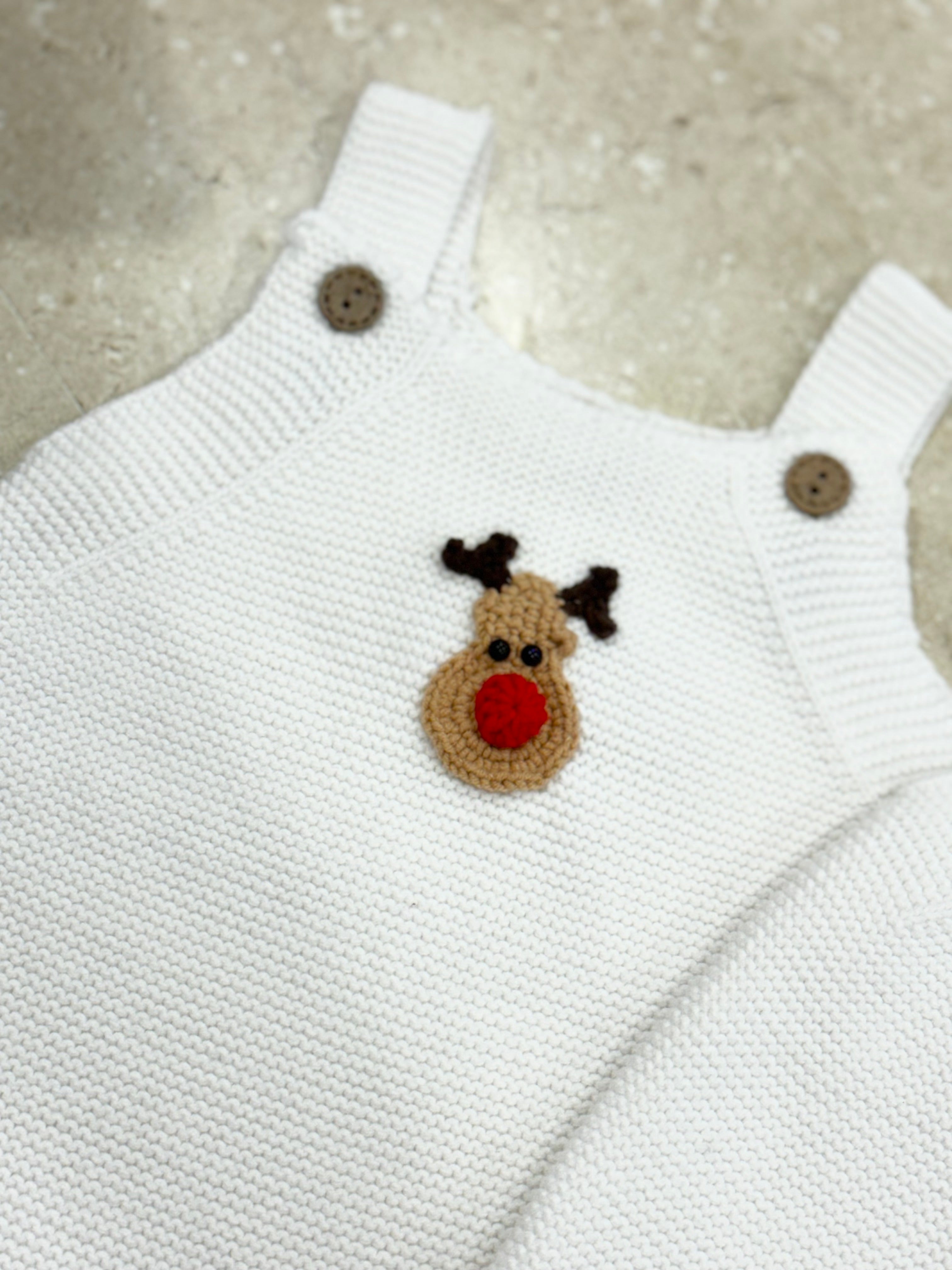Gingerbread Crochet Romper - Handmade