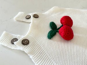 Cherry Crochet Romper - Handmade
