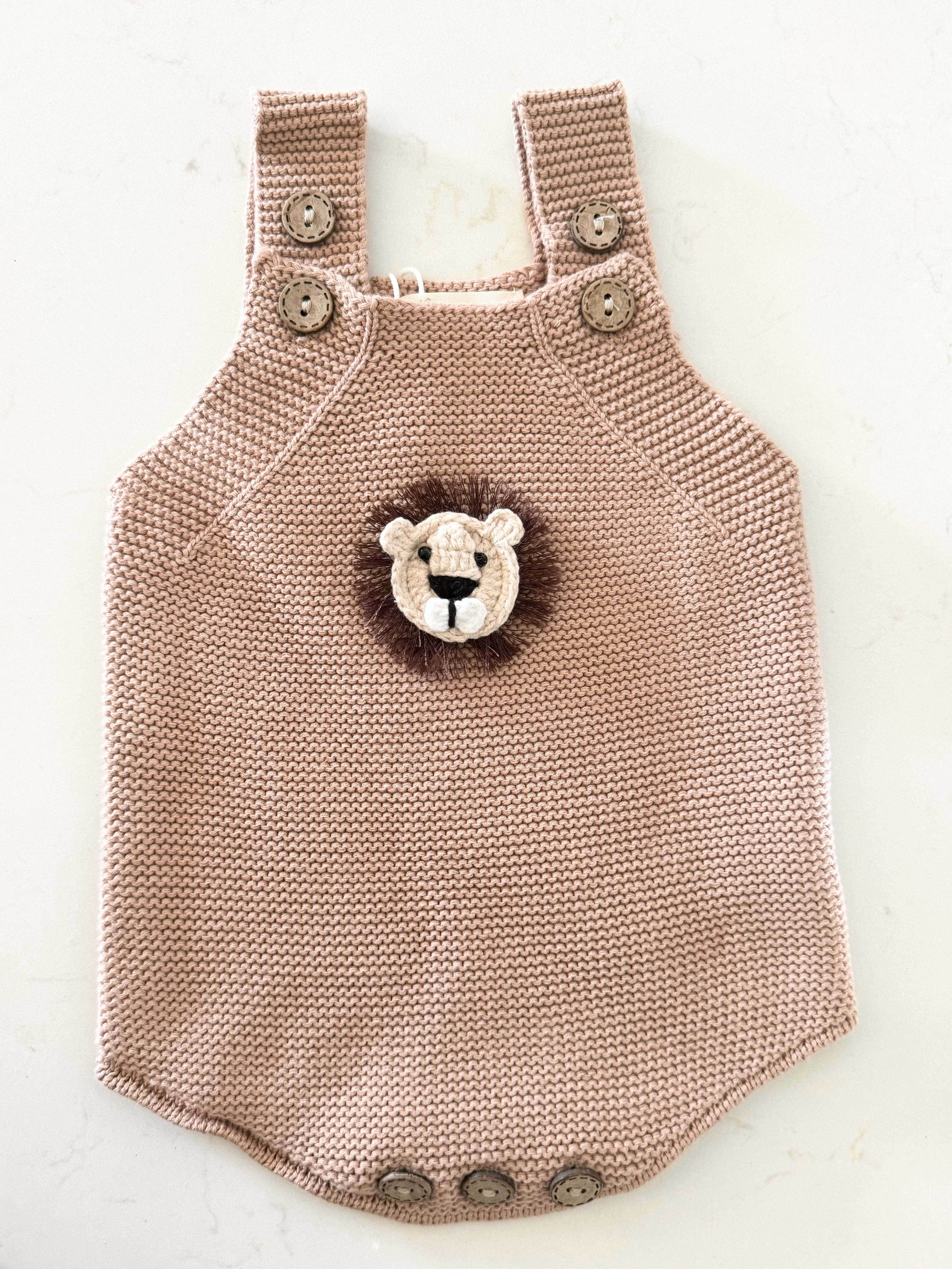 Lion Crochet Romper - Handmade