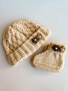 Precious Beanie & Bootie Set