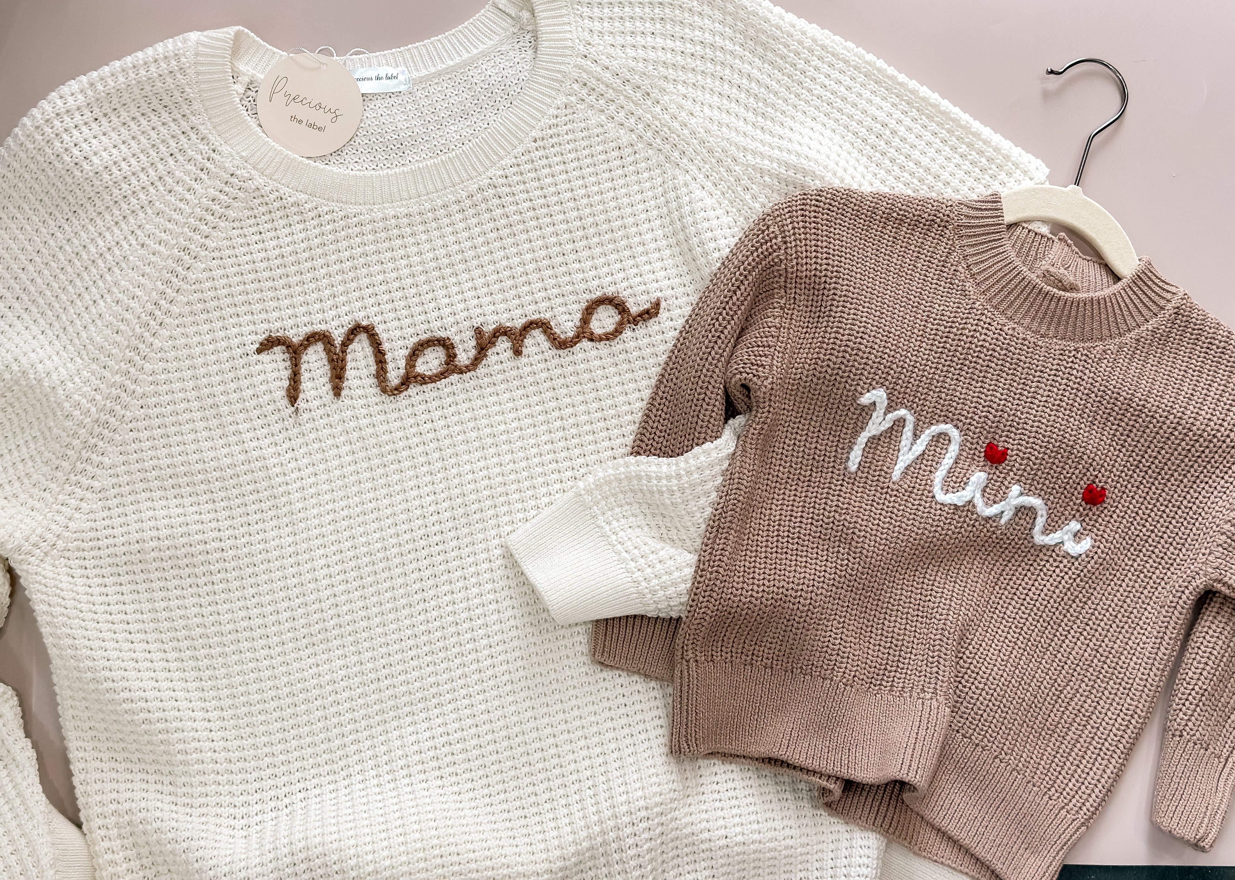Mama & Mini Hand-Embroidered Sweater Sets