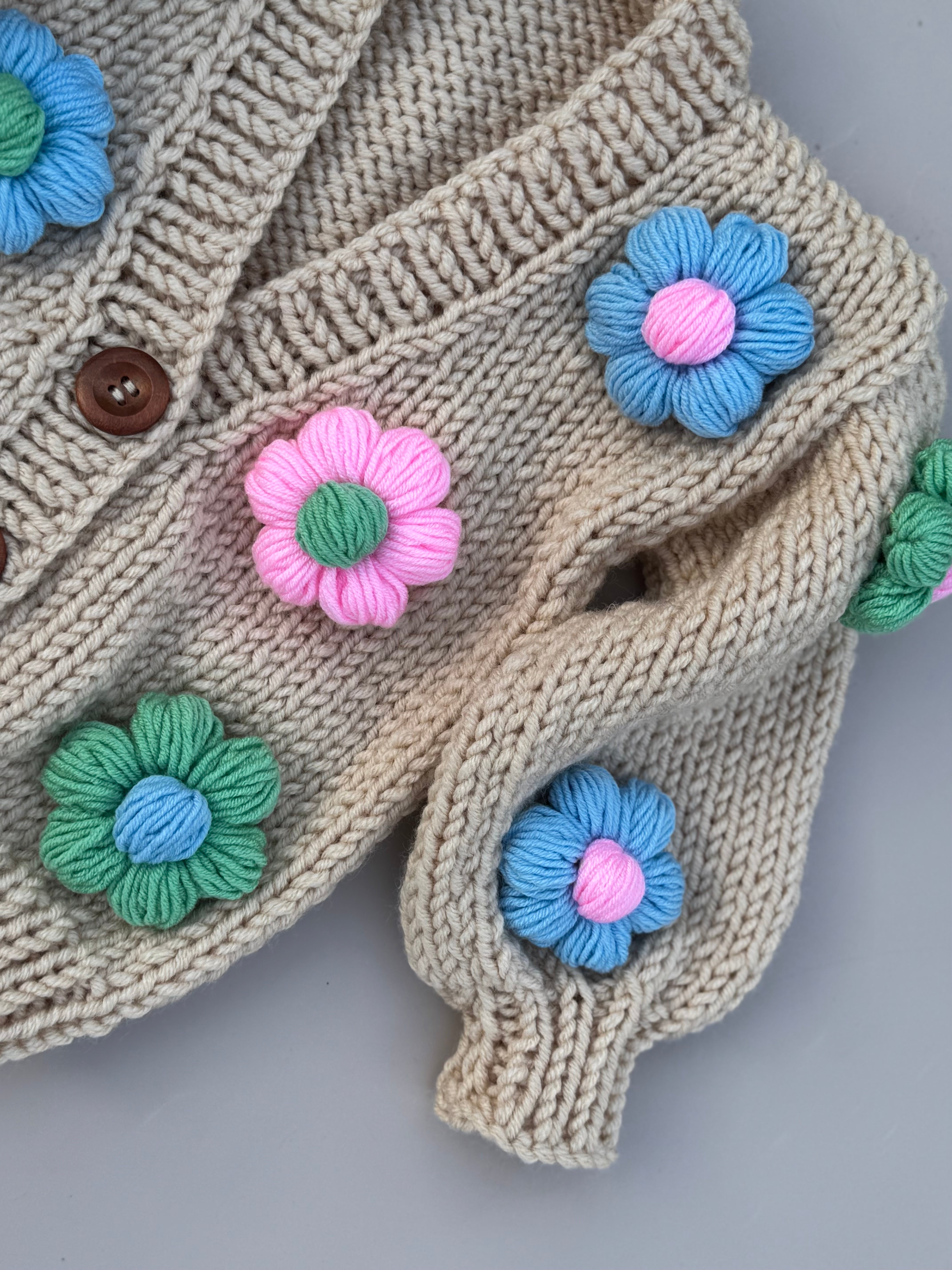 Daisy Cardigan - Brights Handmade Knit
