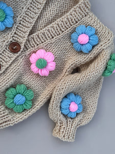 Daisy Cardigan - Brights Handmade Knit
