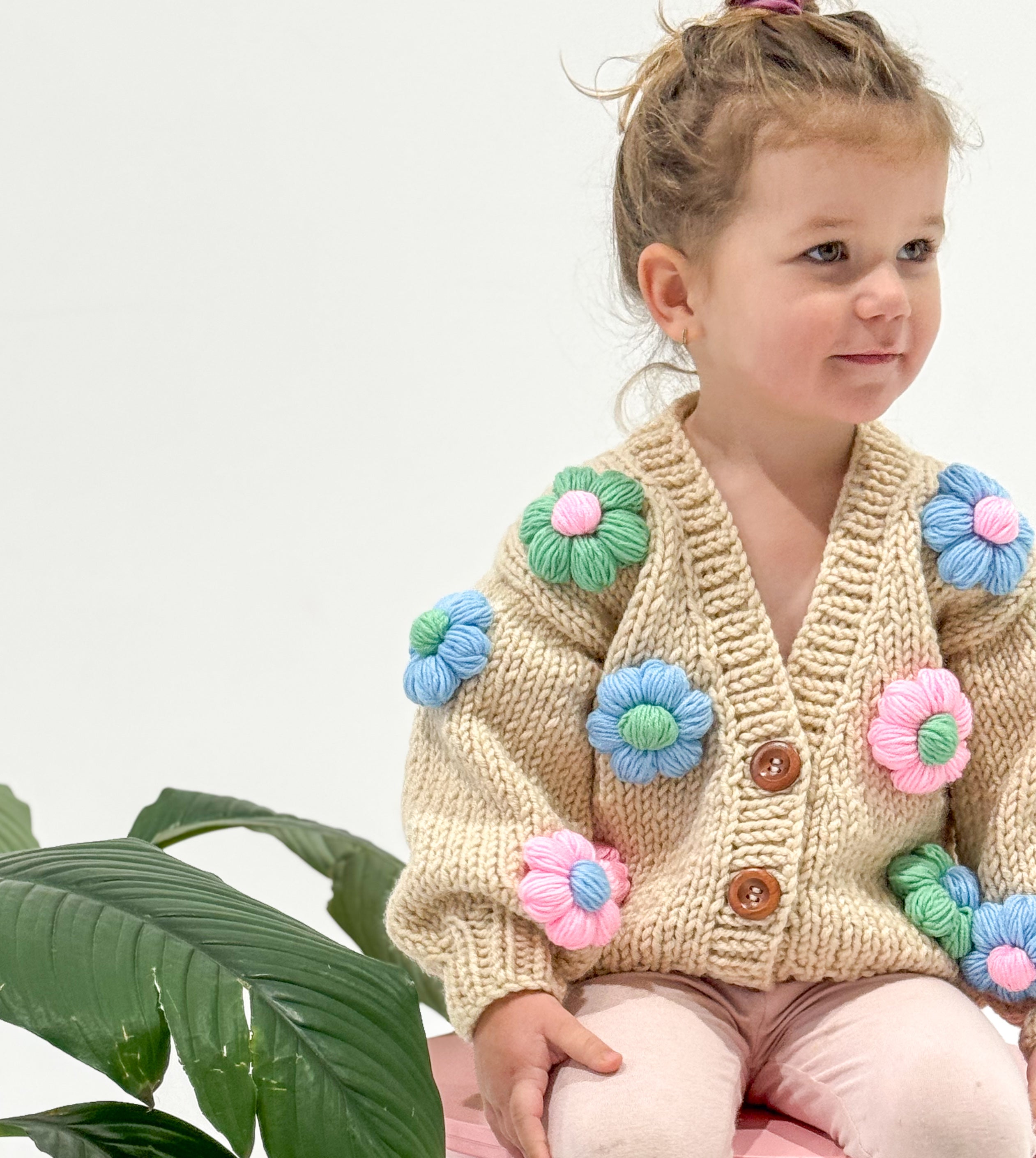 Daisy Cardigan - Brights Handmade Knit