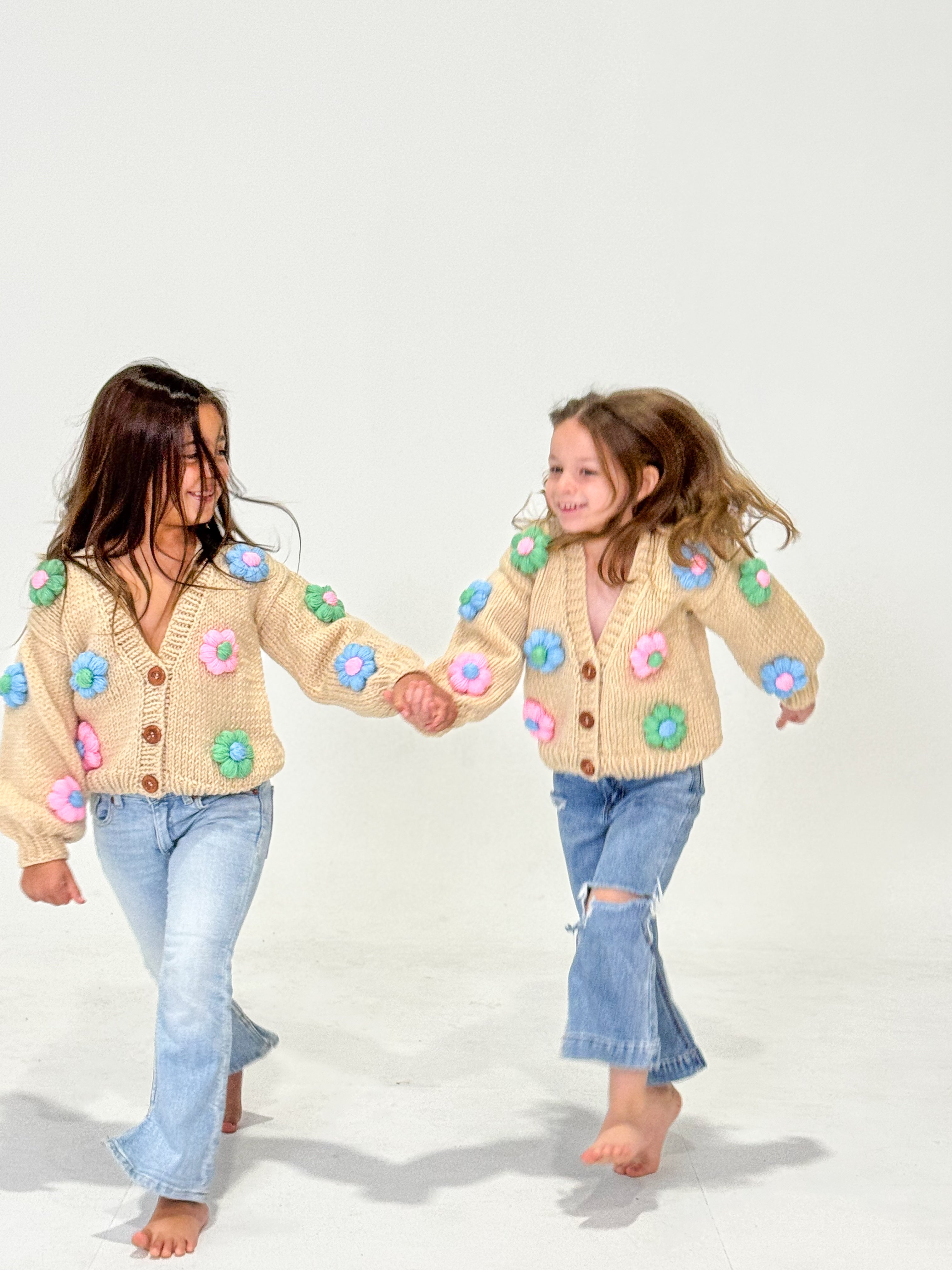 Daisy Cardigan - Brights Handmade Knit