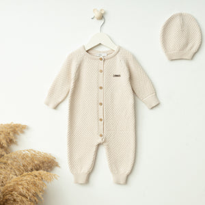 Honeycomb Nude Onesie & Beanie Set