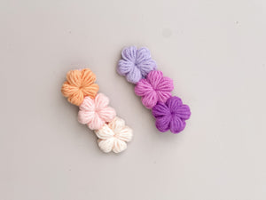 Triple Flower 3D Clip - Handmade