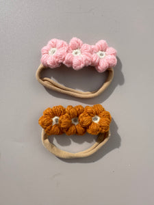 3D Flower Headband Crochet - Handmade