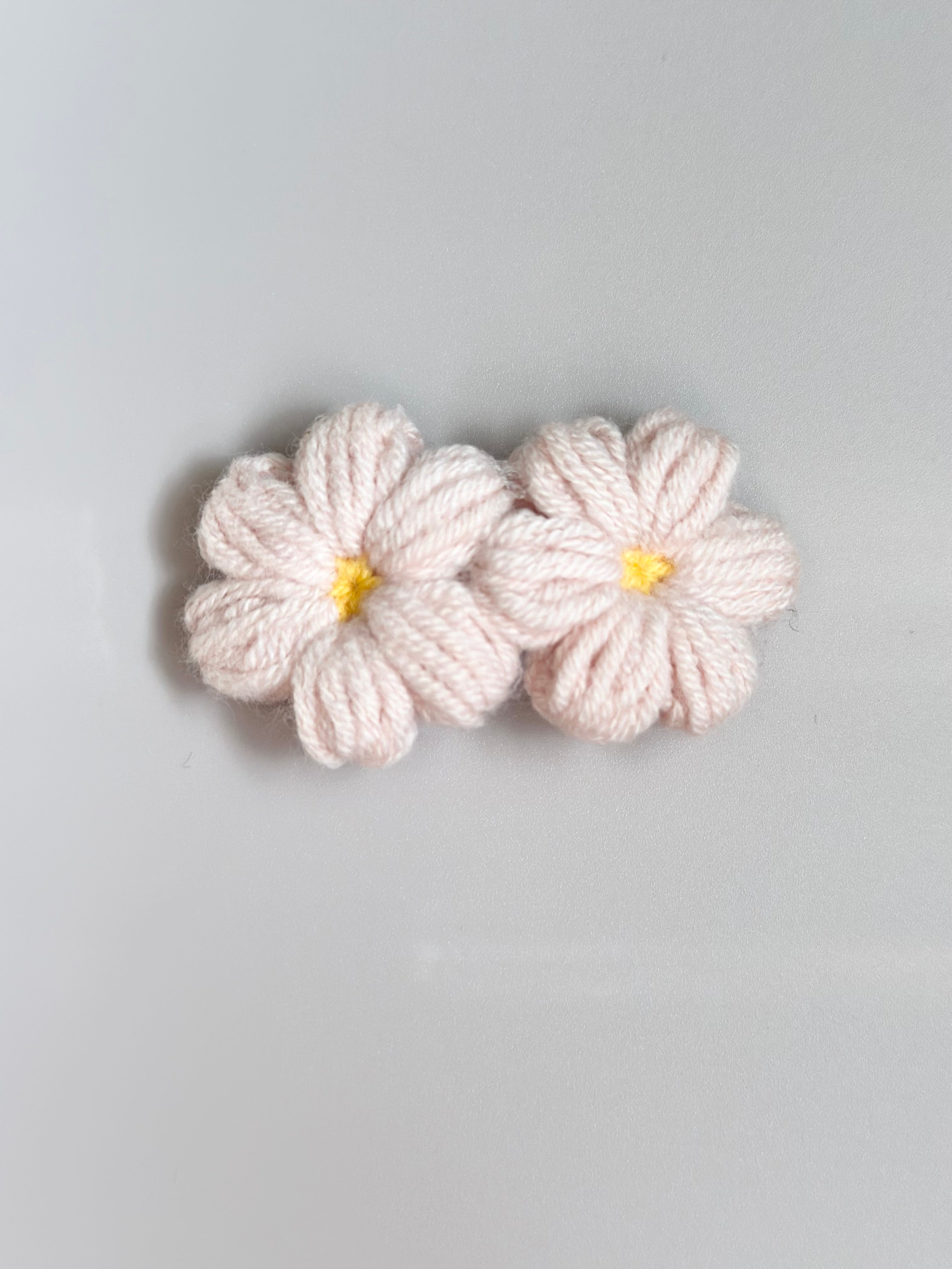 Double Flower Crochet Clip - Handmade