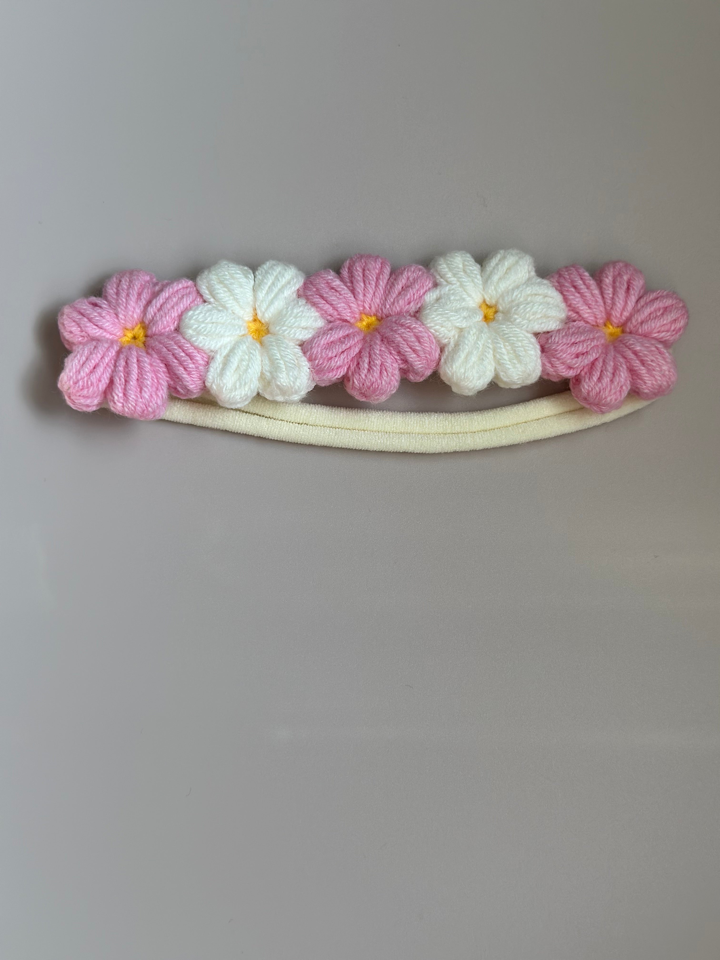 Flower Headband Crochet - Handmade