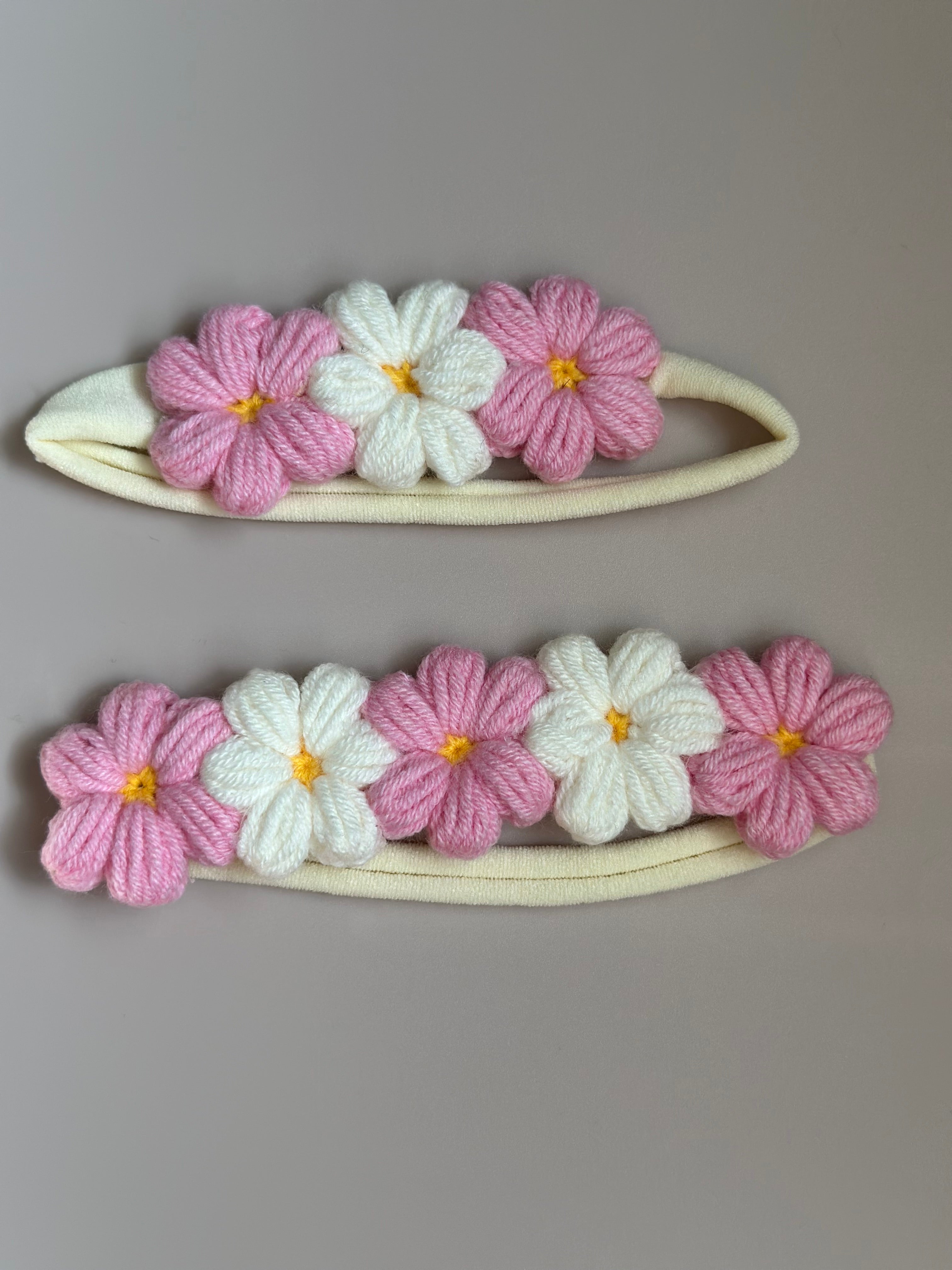 Flower Headband Crochet - Handmade