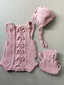 Knitted Romper Set Handmade