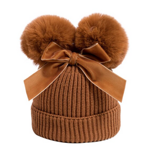 Fluffy Bow Beanie