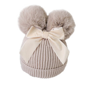 Fluffy Bow Beanie