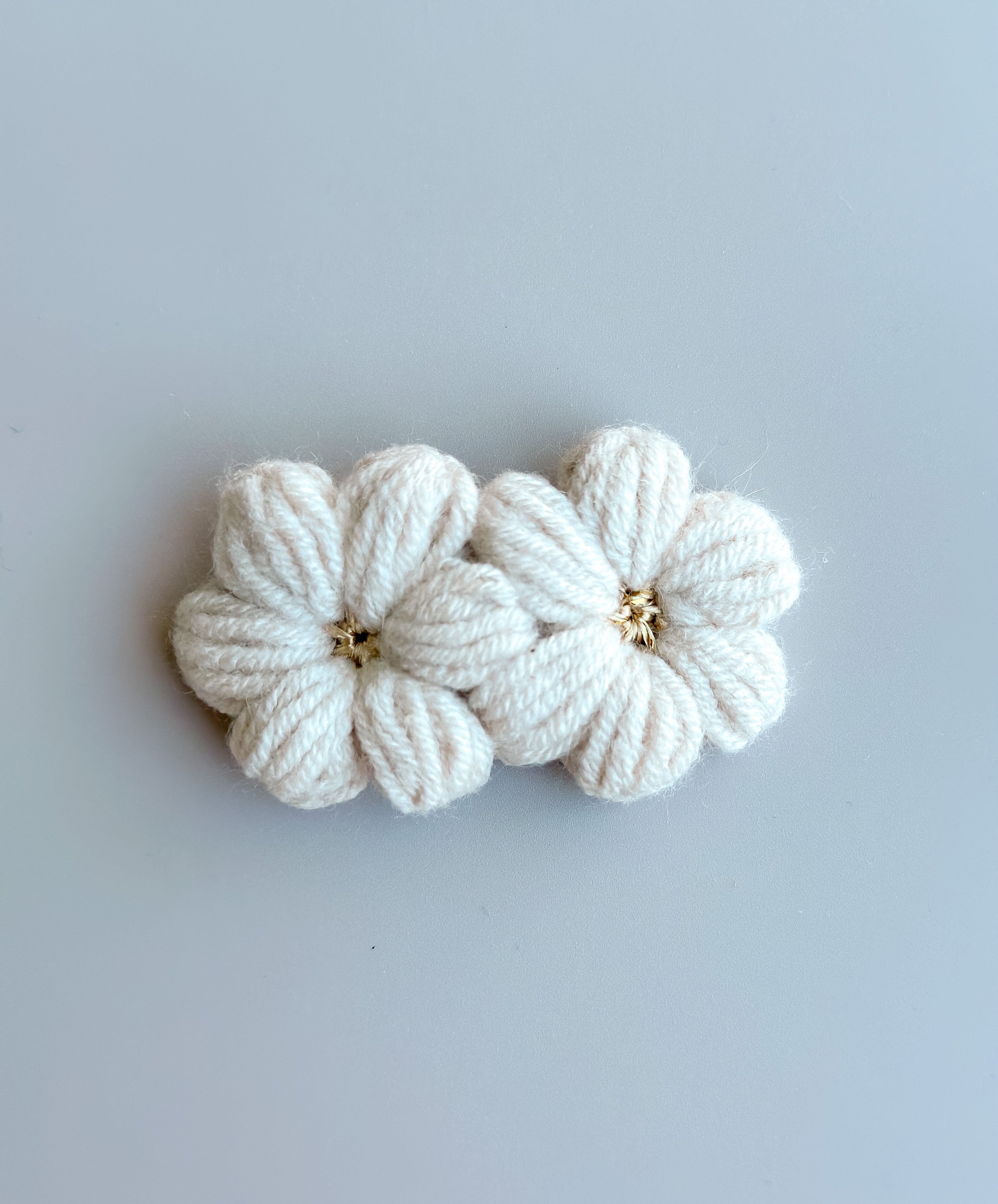 Double Flower Crochet Clip - Handmade